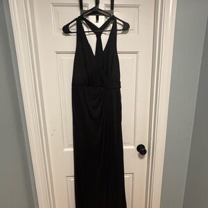 David's Bridal Black Backless Dress
